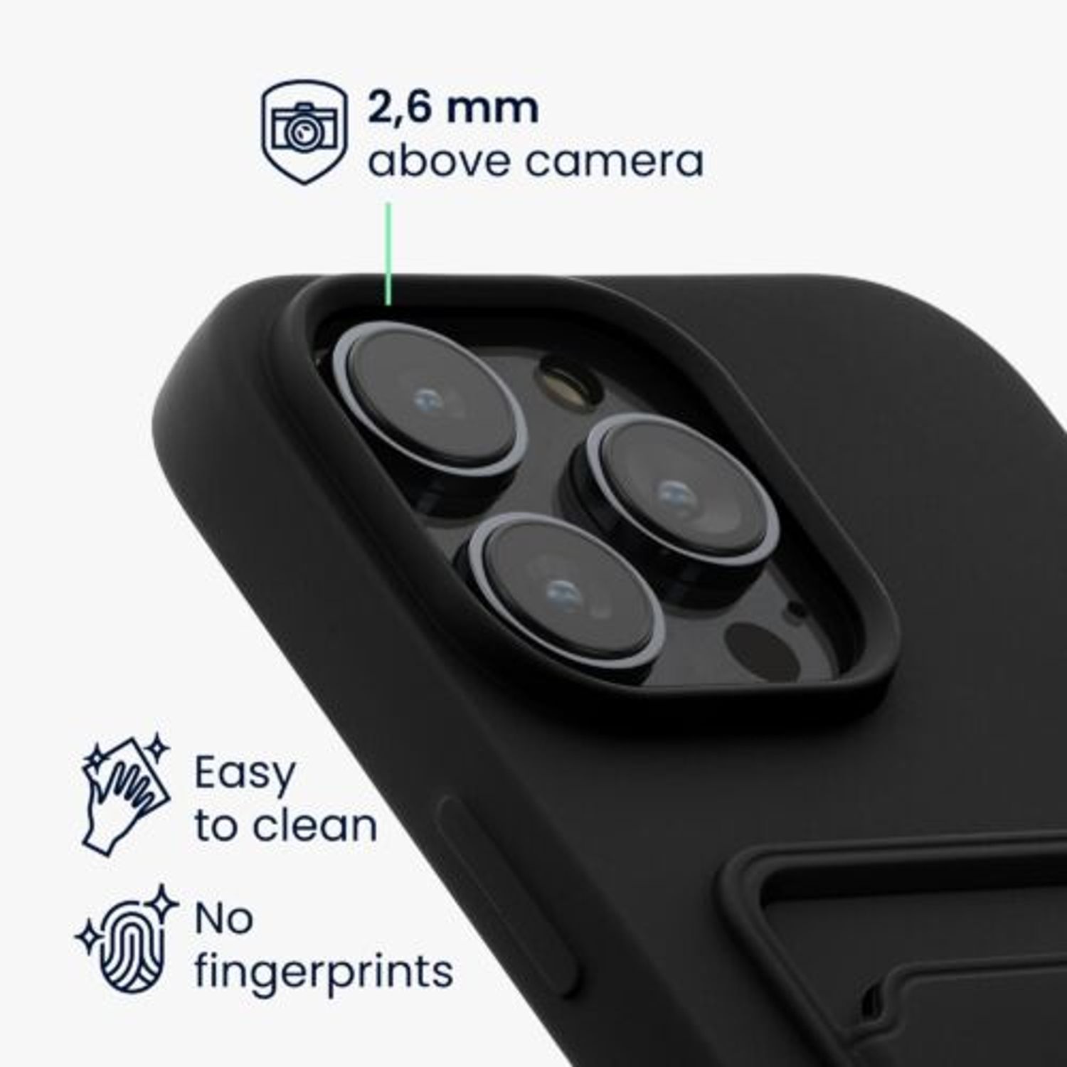 Husa Kwmobile pentru Apple iPhone 14 Pro Max, Silicon, Negru, 59115.01 fotografia produsului View 3 L