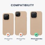 Husa Kwmobile pentru Apple iPhone 14 Pro Max, Silicon, Crem, 59074.154 fotografia produsului View 3 S