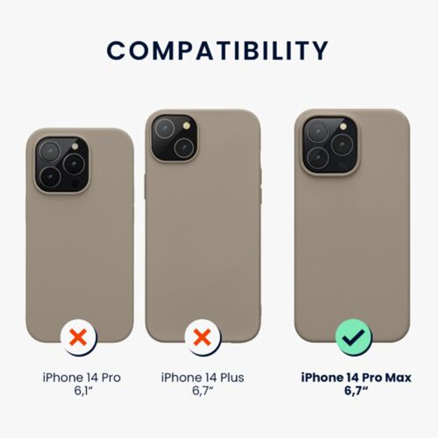 Husa Kwmobile pentru Apple iPhone 14 Pro Max, Silicon, Maro, 59074.155 fotografia produsului View 2 L