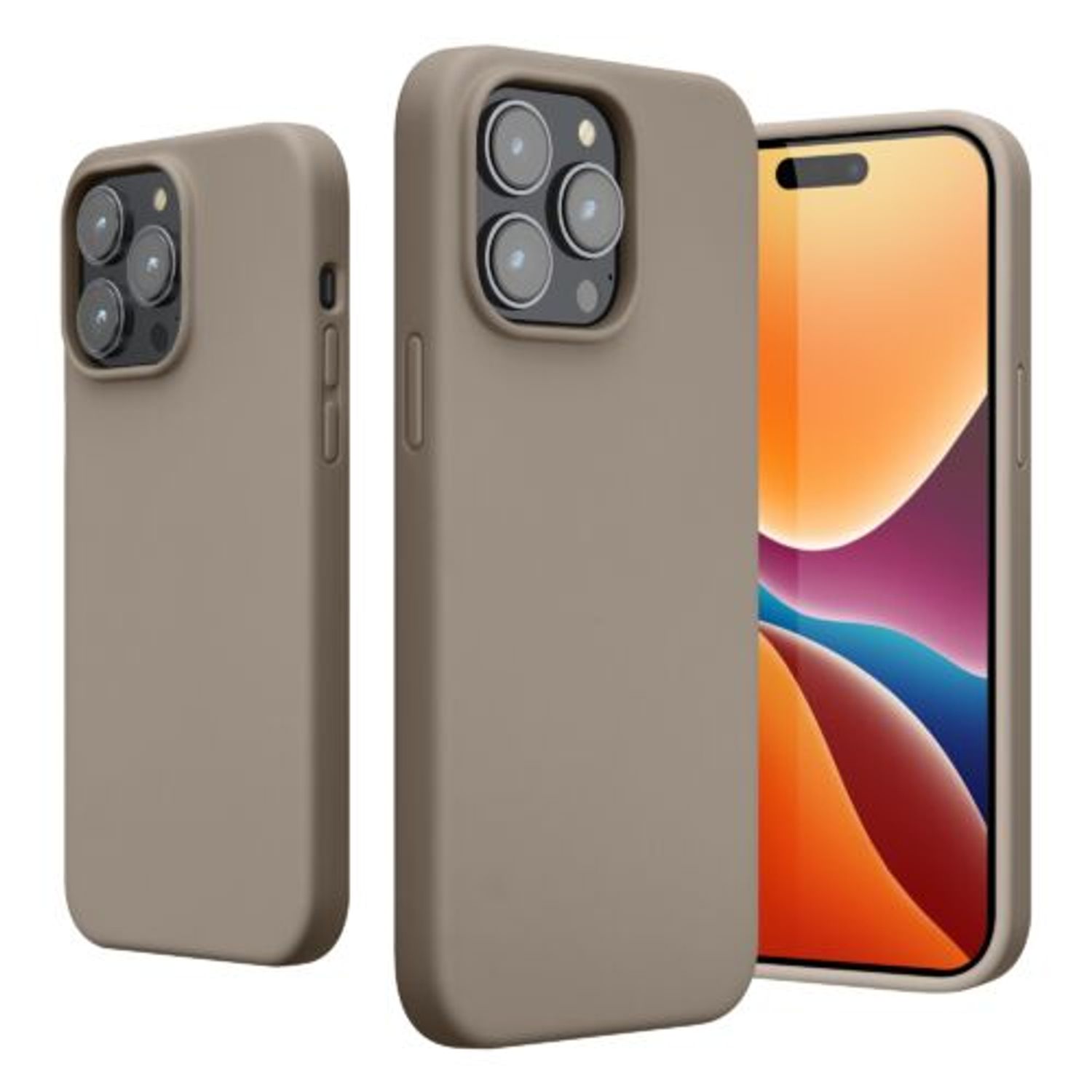 Husa Kwmobile pentru Apple iPhone 14 Pro Max, Silicon, Maro, 59074.155 fotografia produsului