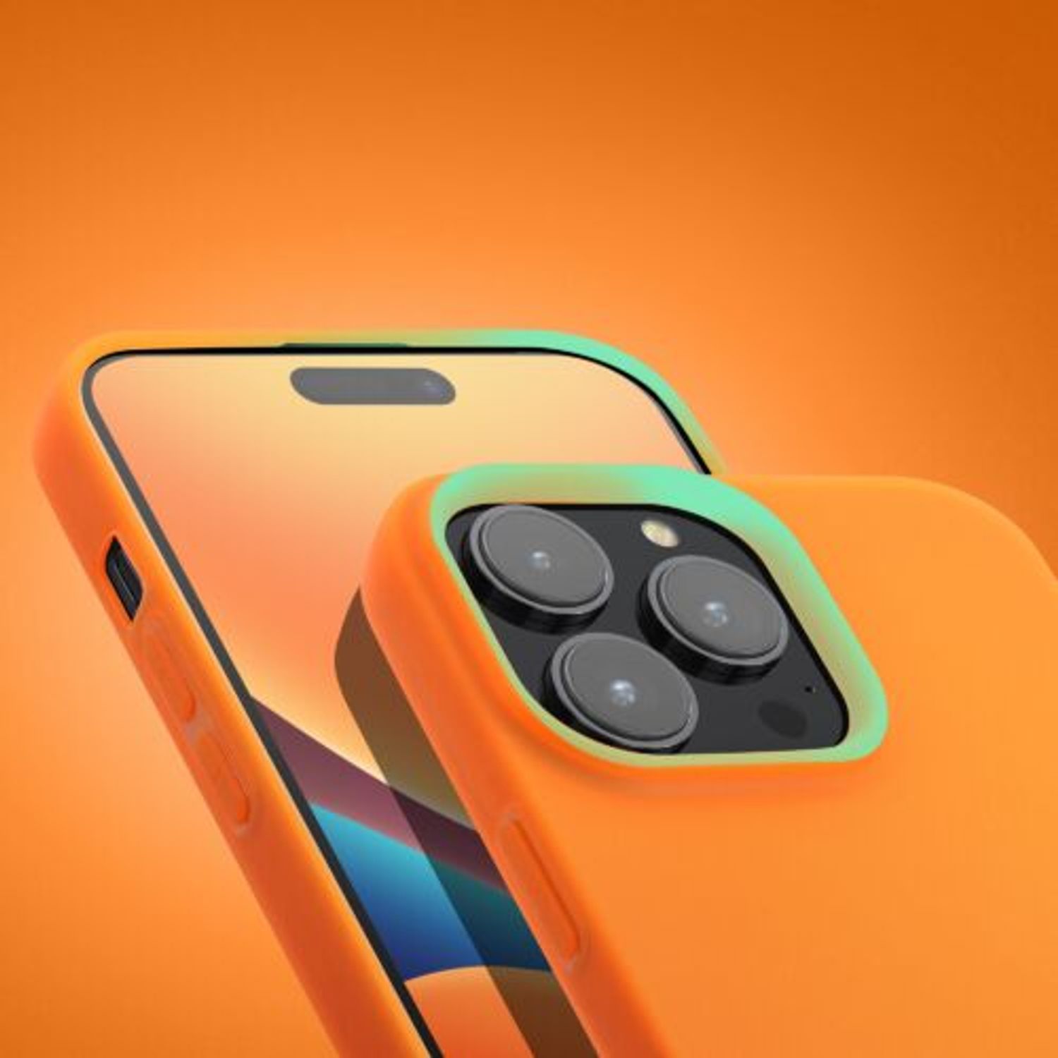 Husa Kwmobile pentru Apple iPhone 14 Pro Max, Silicon, Portocaliu, 59078.69 fotografia produsului View 12 L