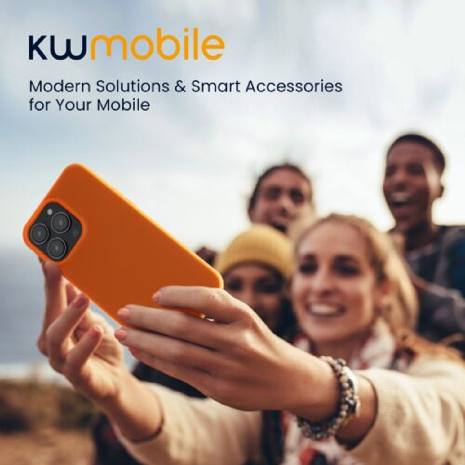 Husa Kwmobile pentru Apple iPhone 14 Pro Max, Silicon, Portocaliu, 59078.69 fotografia produsului View 7 L
