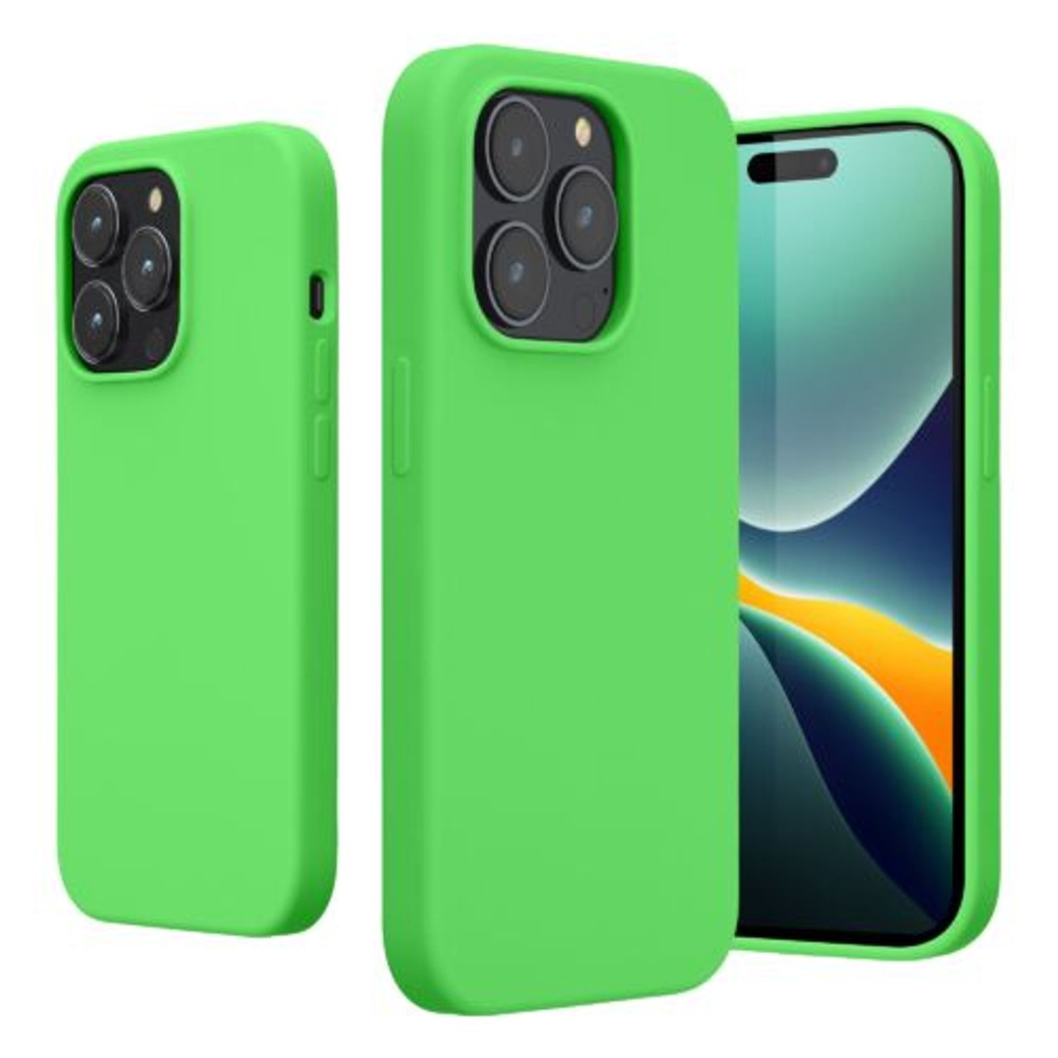 Husa Kwmobile pentru Apple iPhone 14 Pro, Silicon, Verde, 59073.159 fotografia produsului