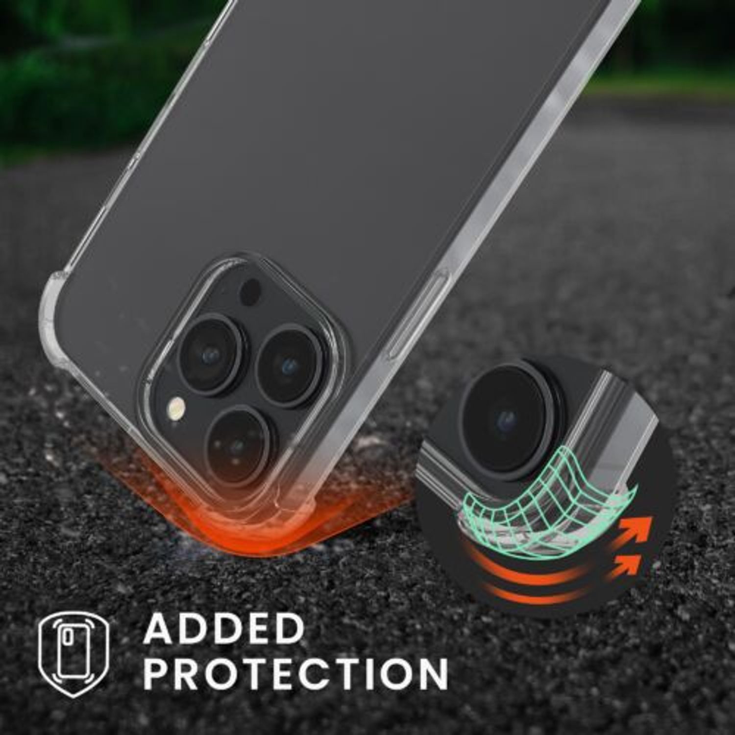 Husa Kwmobile pentru Apple iPhone 14 Pro Max, Silicon, Transparent/Auriu, 59111.21 fotografia produsului View 8 L