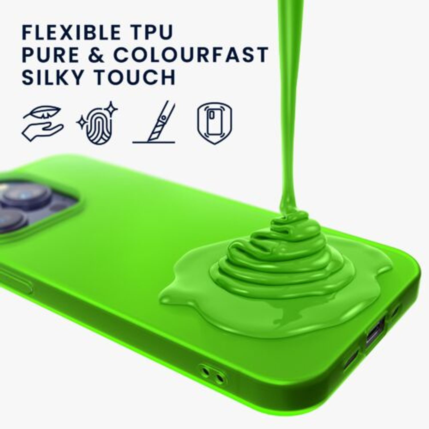 Husa Kwmobile pentru Apple iPhone 14 Pro Max, Silicon, Verde, 59078.44 fotografia produsului View 8 L