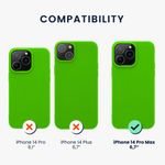 Husa Kwmobile pentru Apple iPhone 14 Pro Max, Silicon, Verde, 59078.44 fotografia produsului View 2 S