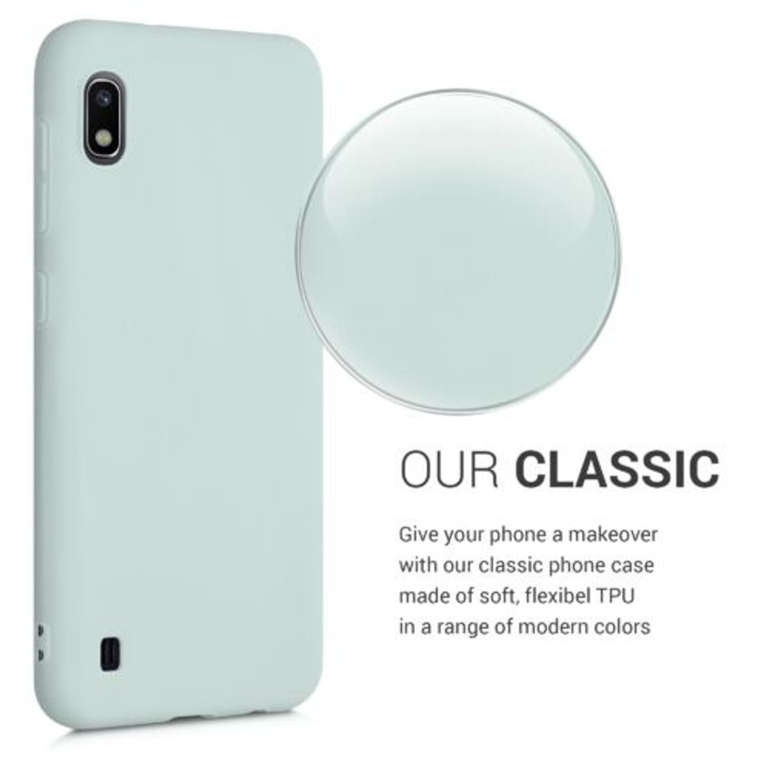 Husa pentru Samsung Galaxy A10, Silicon, Verde, 49814.200 fotografia produsului View 4 L