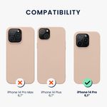 Husa Kwmobile pentru Apple iPhone 14 Pro, Silicon, Crem, 59073.225 fotografia produsului View 2 S