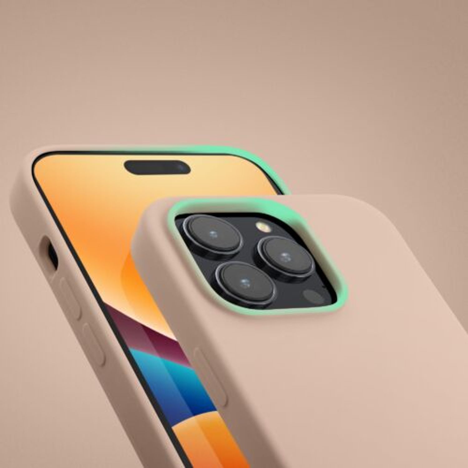 Husa Kwmobile pentru Apple iPhone 14 Pro, Silicon, Crem, 59073.225 fotografia produsului View 12 L