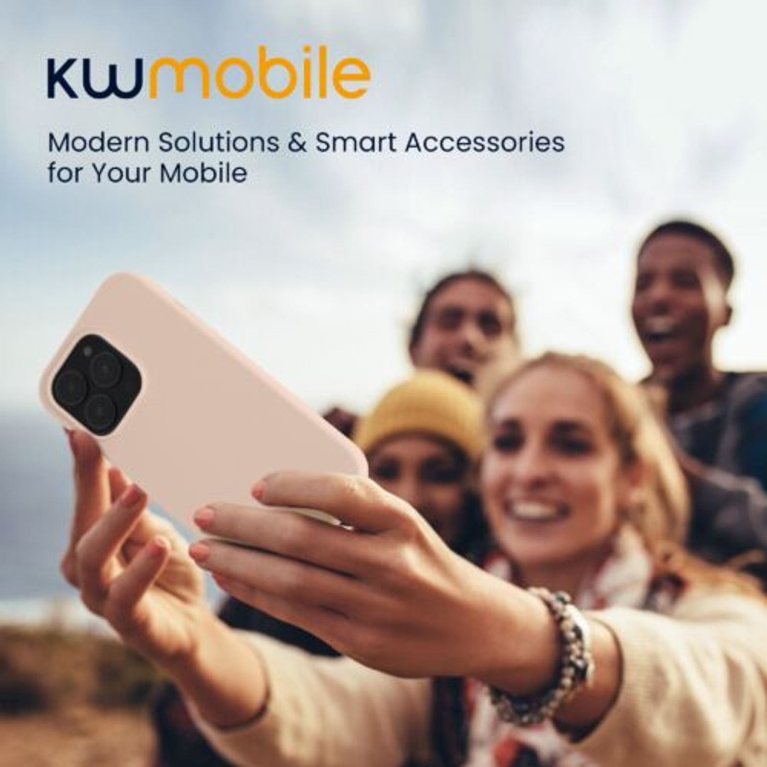 Husa Kwmobile pentru Apple iPhone 14 Pro, Silicon, Crem, 59073.225 fotografia produsului View 7 L