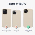 Husa Kwmobile pentru Apple iPhone 14 Plus, Silicon, Crem, 59072.16 fotografia produsului View 2 S
