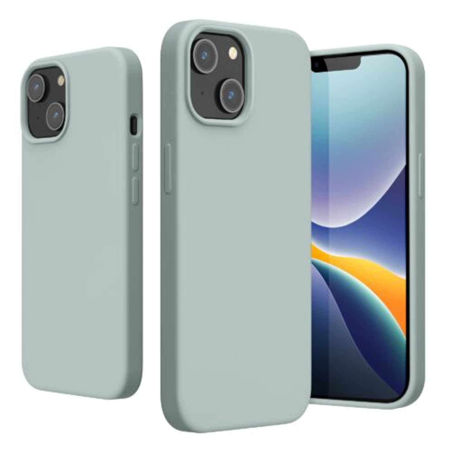 Husa Kwmobile pentru Apple iPhone 14, Silicon, Verde, 59071.200 fotografia produsului