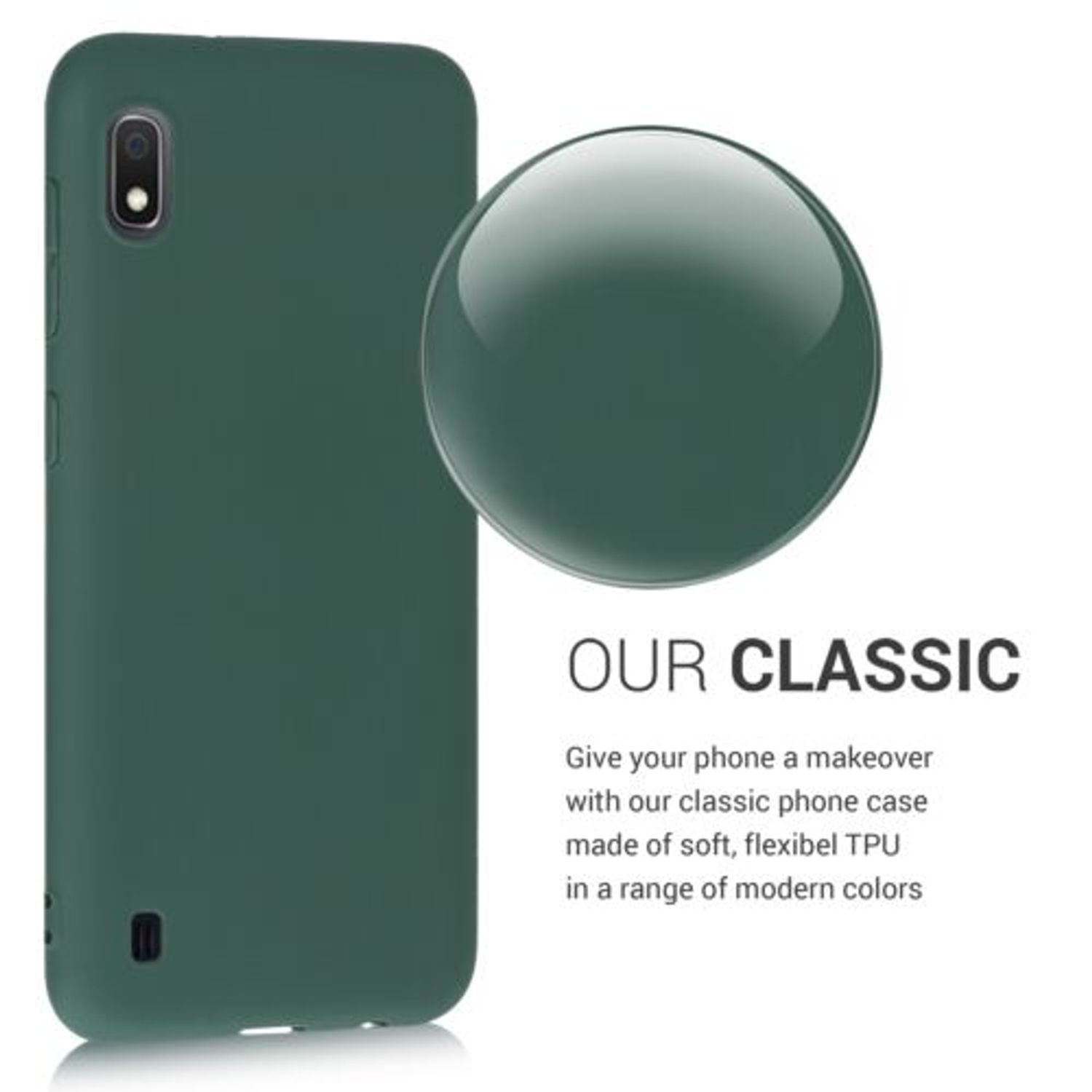 Husa pentru Samsung Galaxy A10, Silicon, Verde, 49814.169 fotografia produsului View 4 L