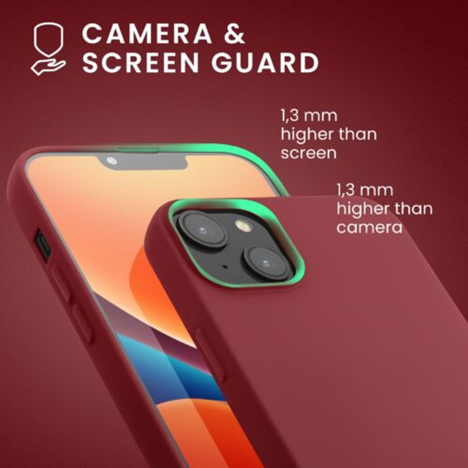 Husa Kwmobile pentru Apple iPhone 14 Plus, Silicon, Rosu, 59080.167 fotografia produsului View 6 L
