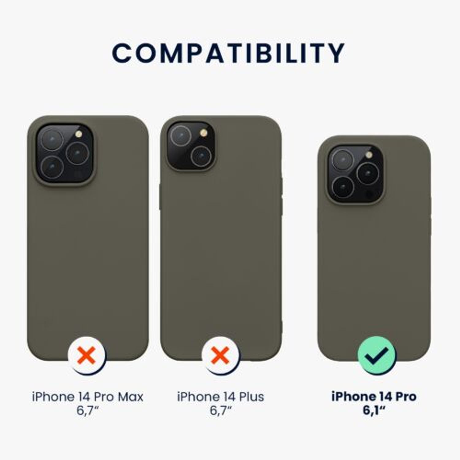 Husa Kwmobile pentru Apple iPhone 14 Pro, Silicon, Maro, 59077.101 fotografia produsului View 2 L