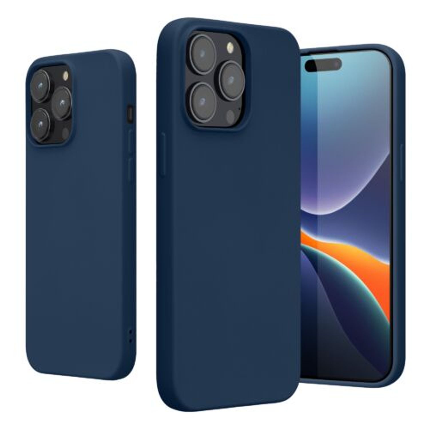 Husa Kwmobile pentru Apple iPhone 14 Pro Max, Silicon, Albastru, 59082.116 fotografia produsului