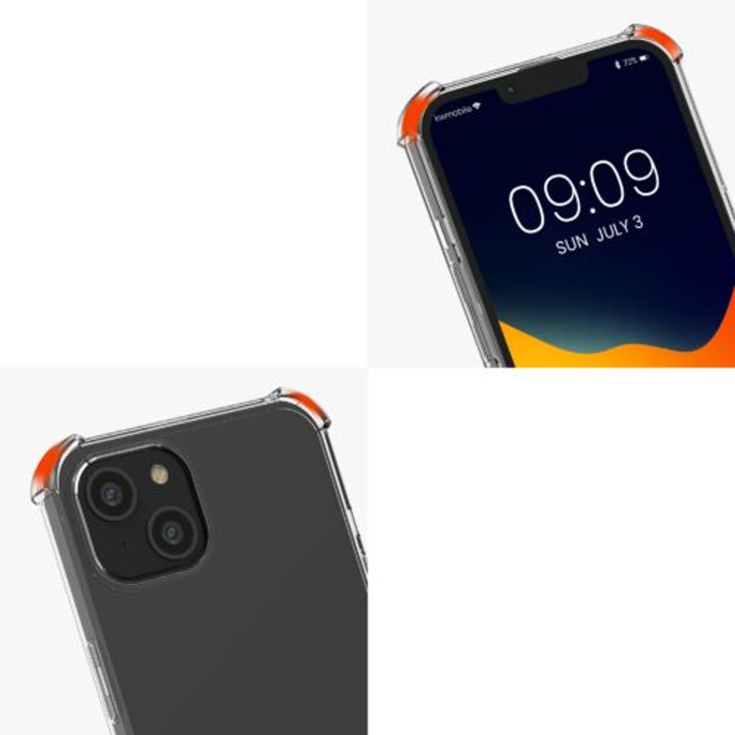Husa Kwmobile pentru Apple iPhone 14 Plus, Silicon, Transparent/Rose Gold, 59103.81 fotografia produsului View 8 L