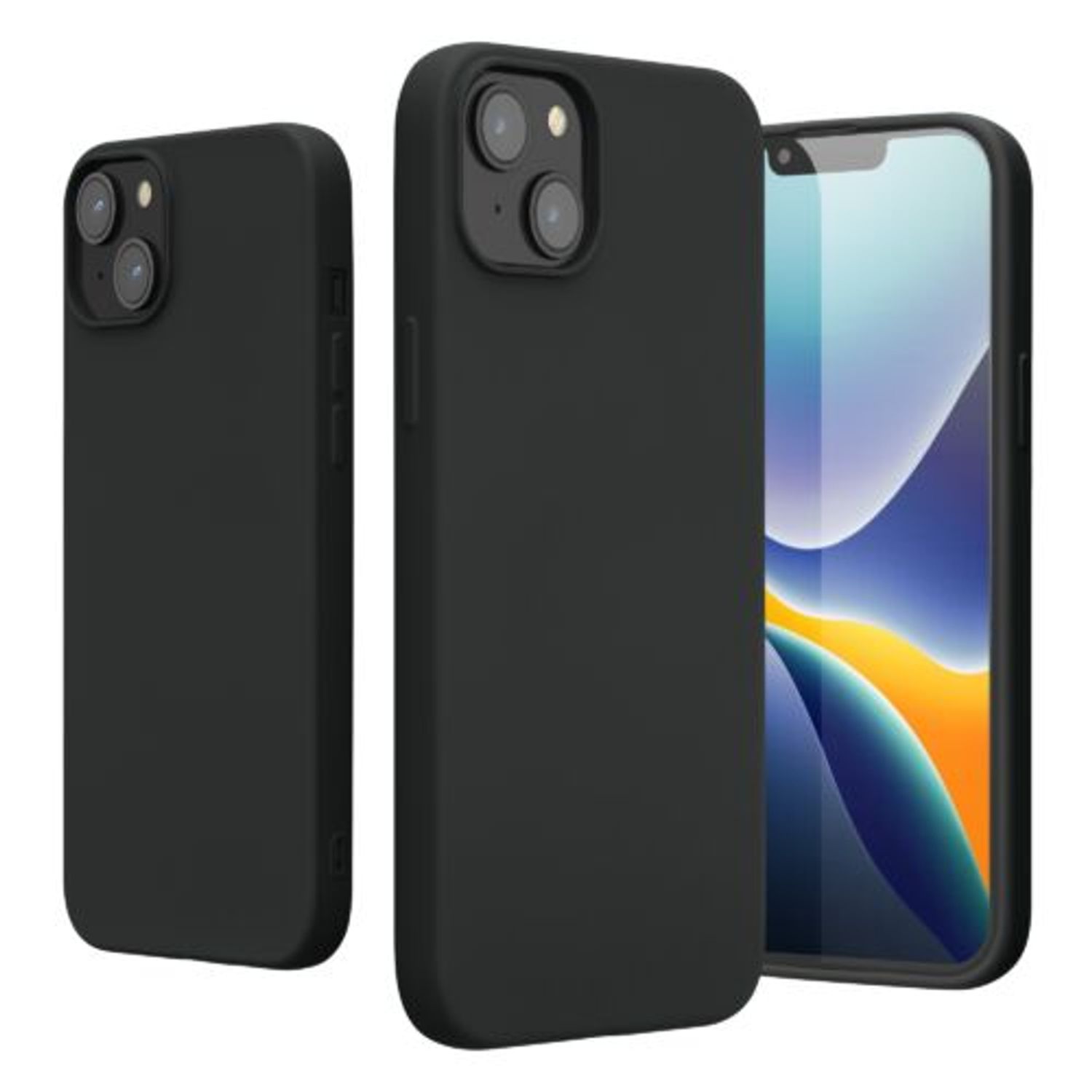 Husa Kwmobile pentru Apple iPhone 14 Plus, Silicon, Negru, 59080.47 fotografia produsului