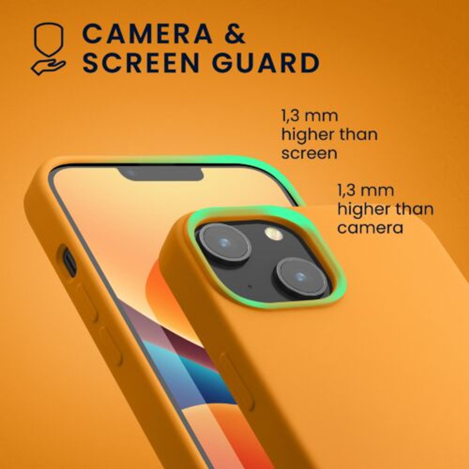 Husa Kwmobile pentru Apple iPhone 14, Silicon, Portocaliu, 59071.150 fotografia produsului View 6 L