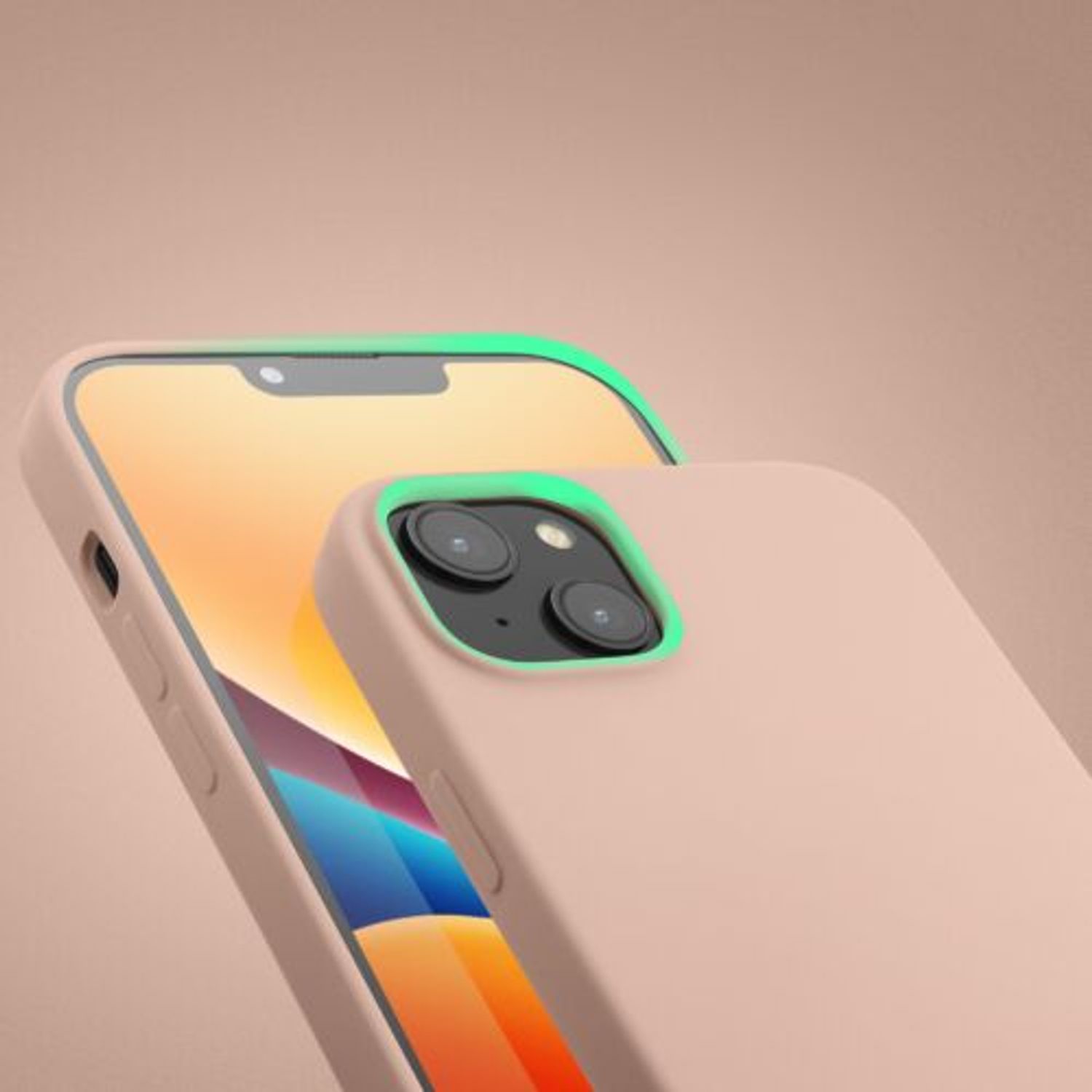 Husa Kwmobile pentru Apple iPhone 14 Plus, Silicon, Crem, 59072.10 fotografia produsului View 11 L