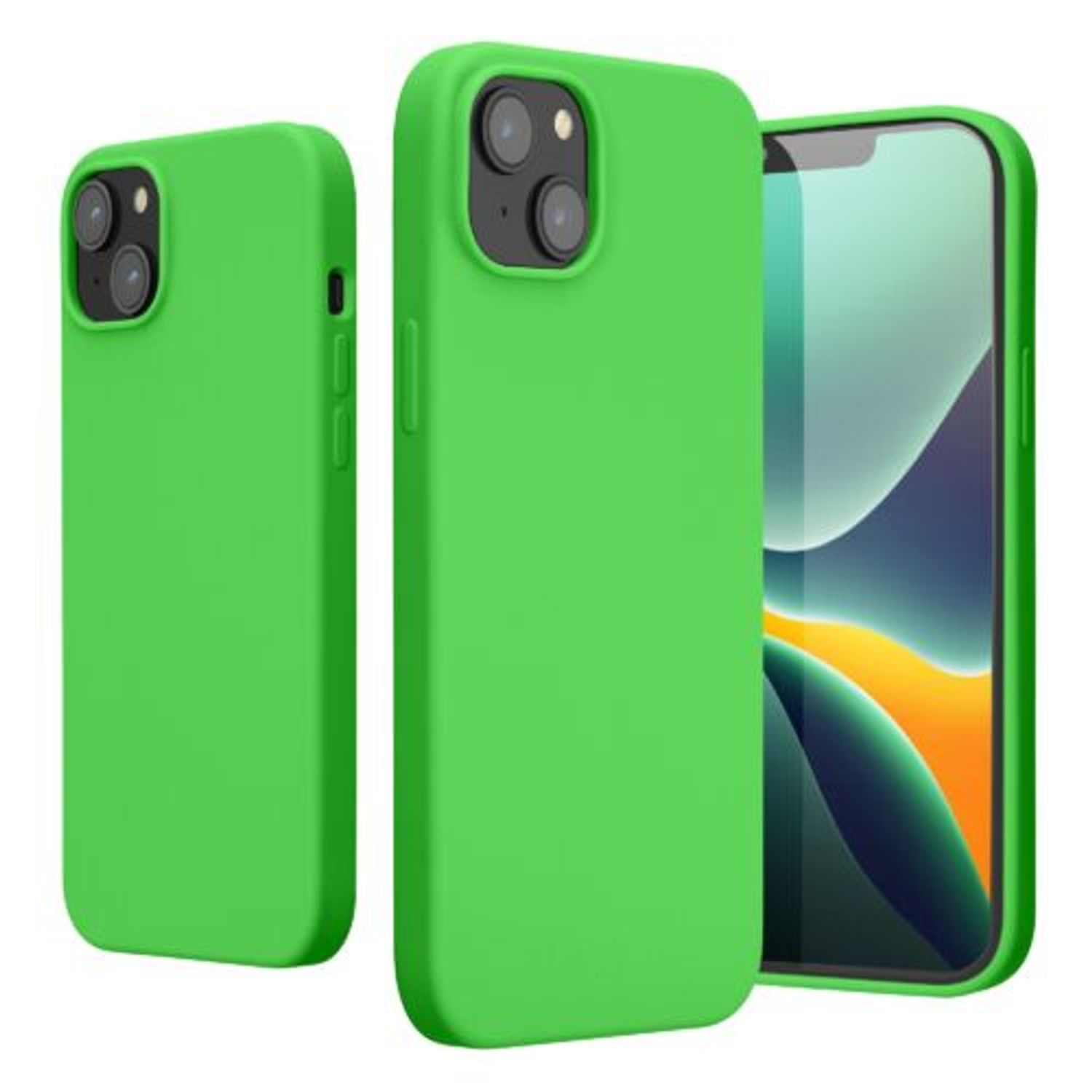 Husa Kwmobile pentru Apple iPhone 14 Plus, Silicon, Verde, 59072.159 fotografia produsului