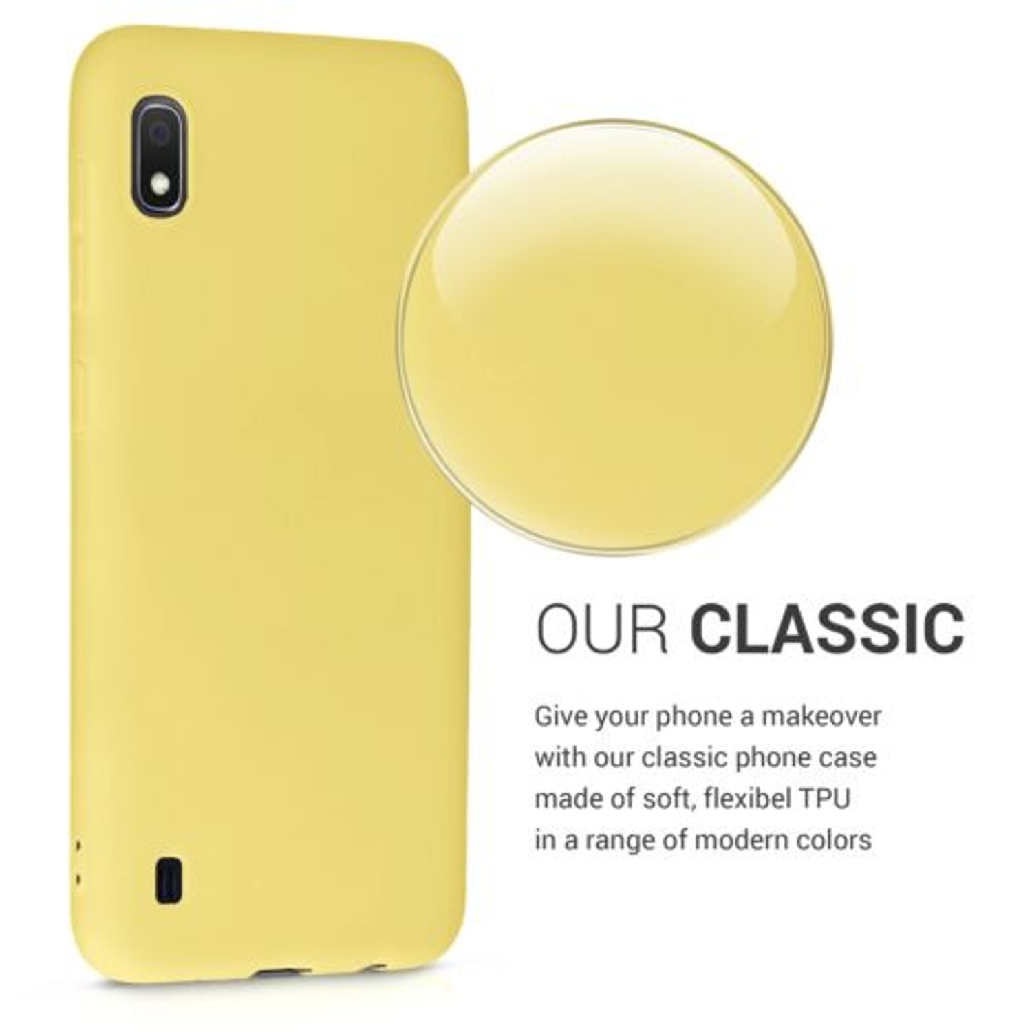 Husa pentru Samsung Galaxy A10, Silicon, Galben, 49814.49 fotografia produsului View 4 L