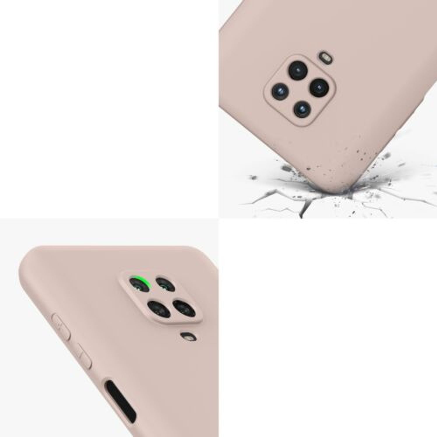 Husa Kwmobile pentru Xiaomi Redmi Note 9S/Redmi Note 9 Pro/Redmi Note 9 Pro Max, Silicon, Crem, 56562.225 fotografia produsului View 7 L