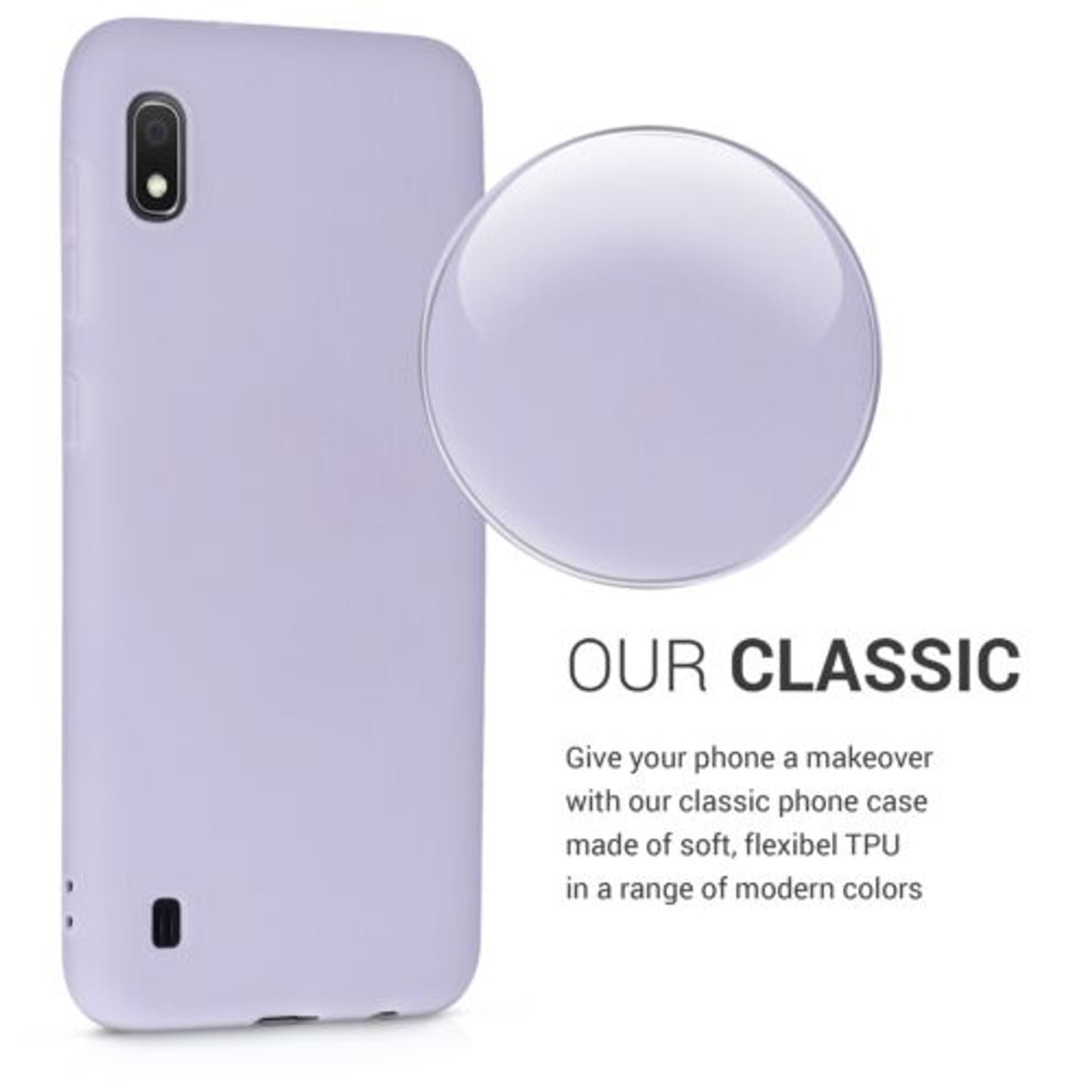 Husa pentru Samsung Galaxy A10, Silicon, Mov, 49814.108 fotografia produsului View 4 L