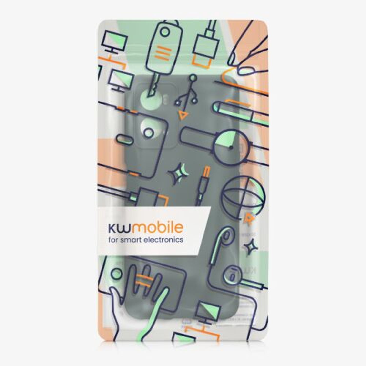 Husa Kwmobile pentru OPPO A76/A96, Silicon, Verde, 59147.169 fotografia produsului View 6 L