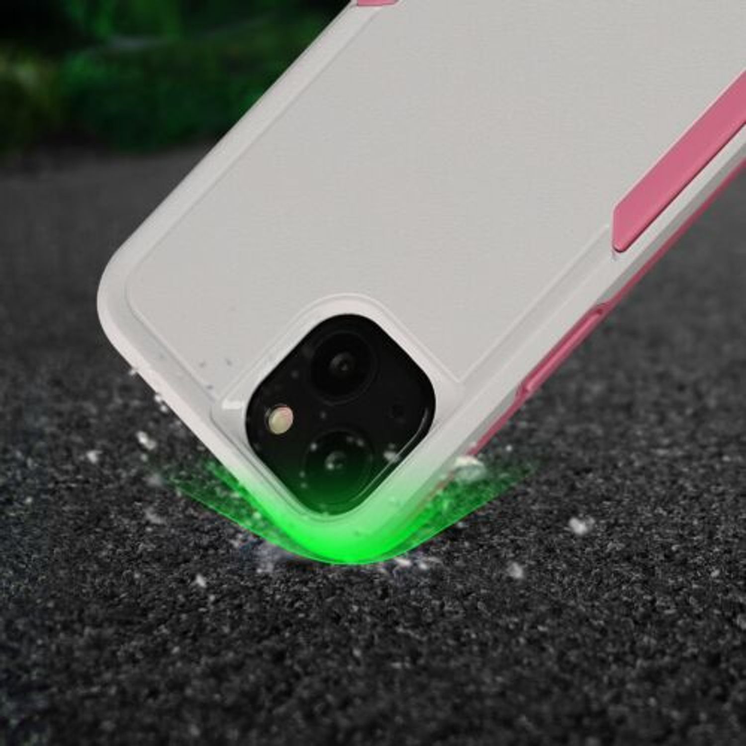 Husa Kwmobile pentru Apple iPhone 13, Silicon, Alb/Roz, 59198.02 fotografia produsului View 9 L