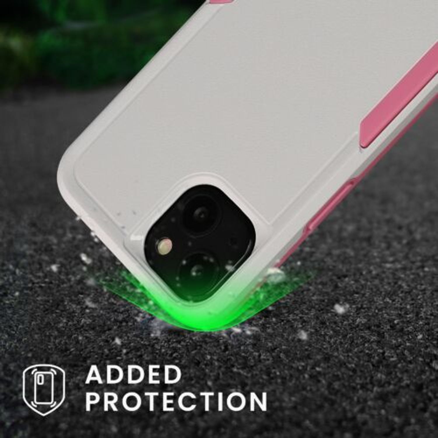 Husa Kwmobile pentru Apple iPhone 13, Silicon, Alb/Roz, 59198.02 fotografia produsului View 3 L