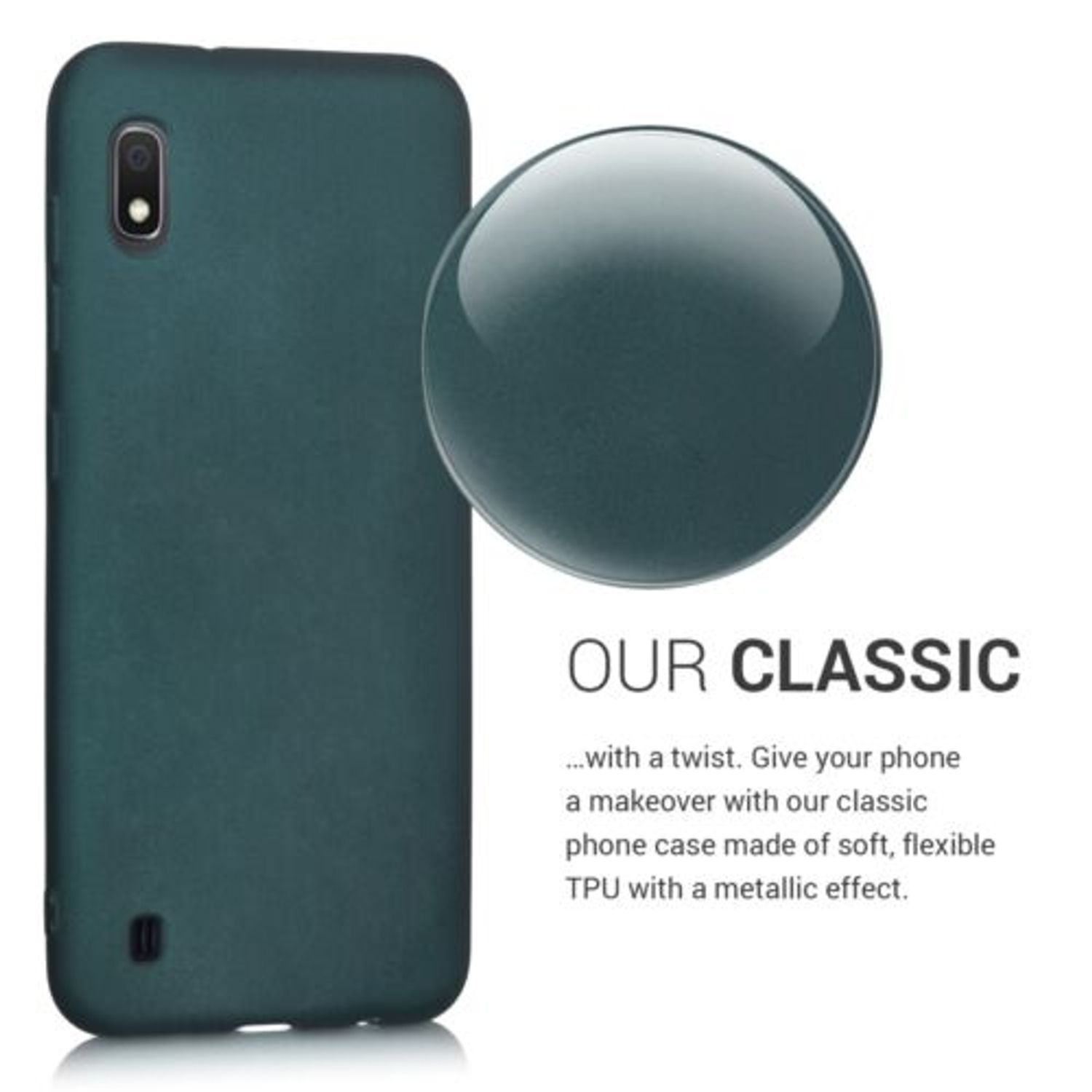 Husa pentru Samsung Galaxy A10, Silicon, Verde, 49815.14 fotografia produsului View 4 L