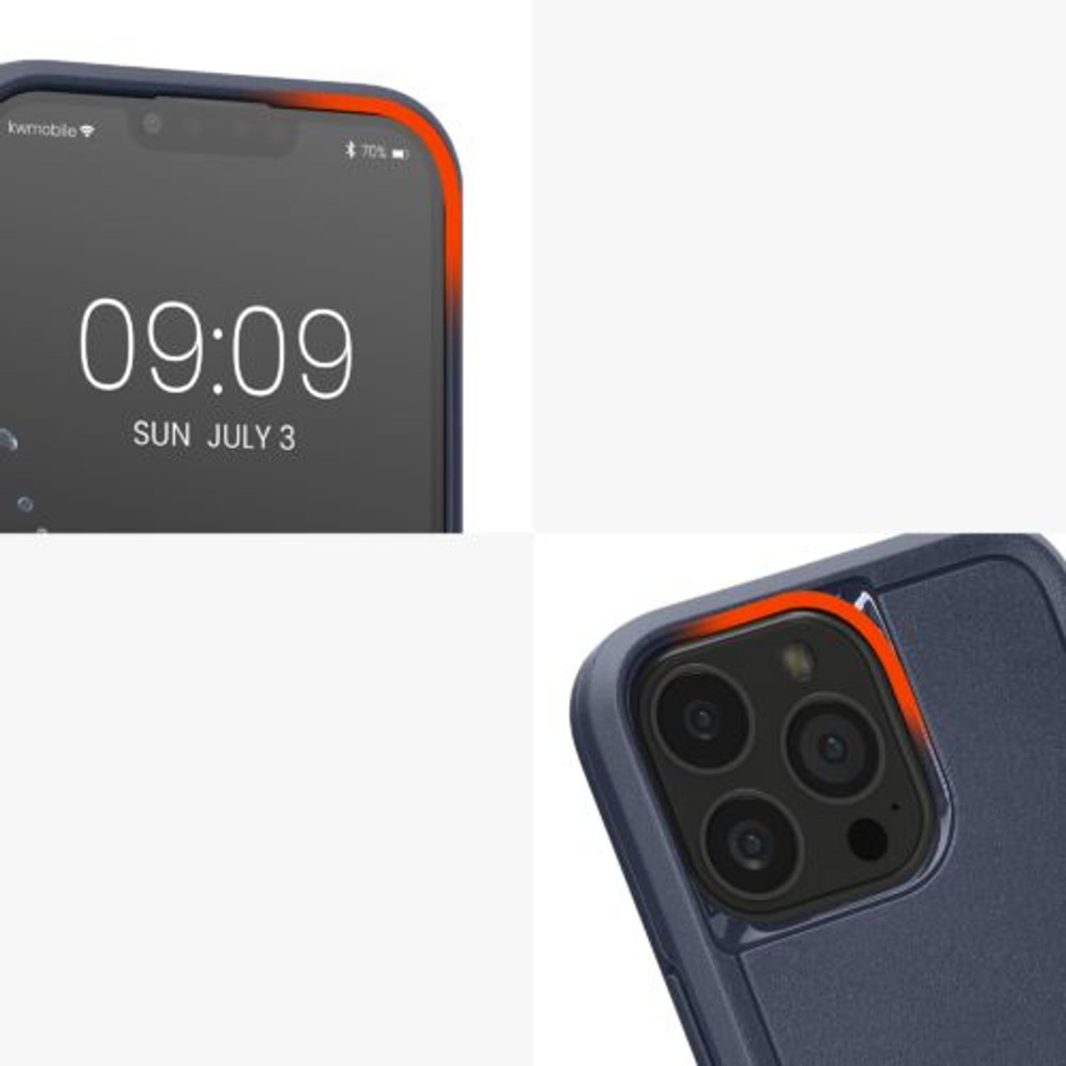 Husa Kwmobile pentru Apple iPhone 13 Pro, Silicon, Albastru, 59199.17 fotografia produsului View 10 L