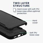 Husa Kwmobile pentru Apple iPhone 12/iPhone 12 Pro, Silicon, Negru, 59196.01 fotografia produsului View 2 S