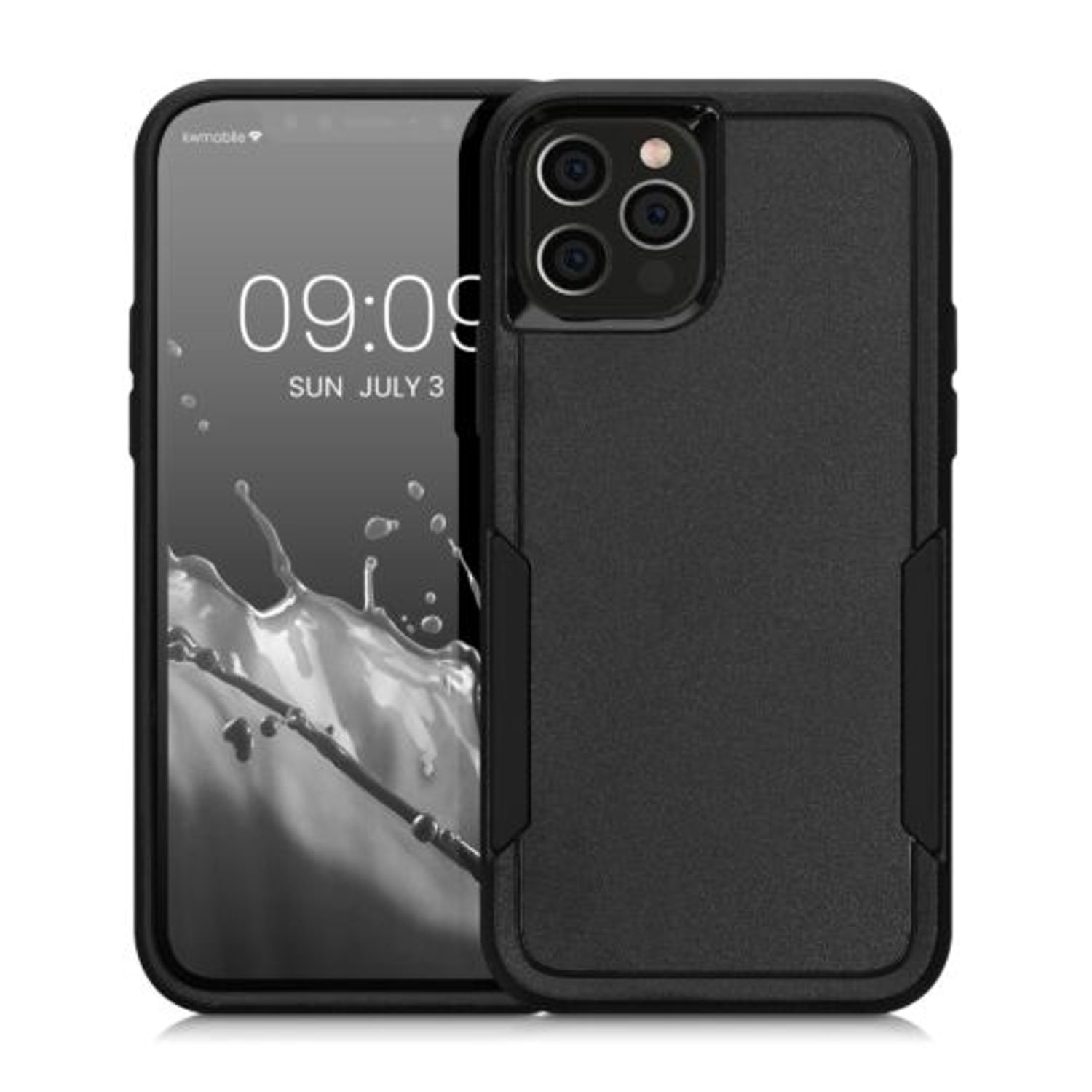 Husa Kwmobile pentru Apple iPhone 12/iPhone 12 Pro, Silicon, Negru, 59196.01 fotografia produsului