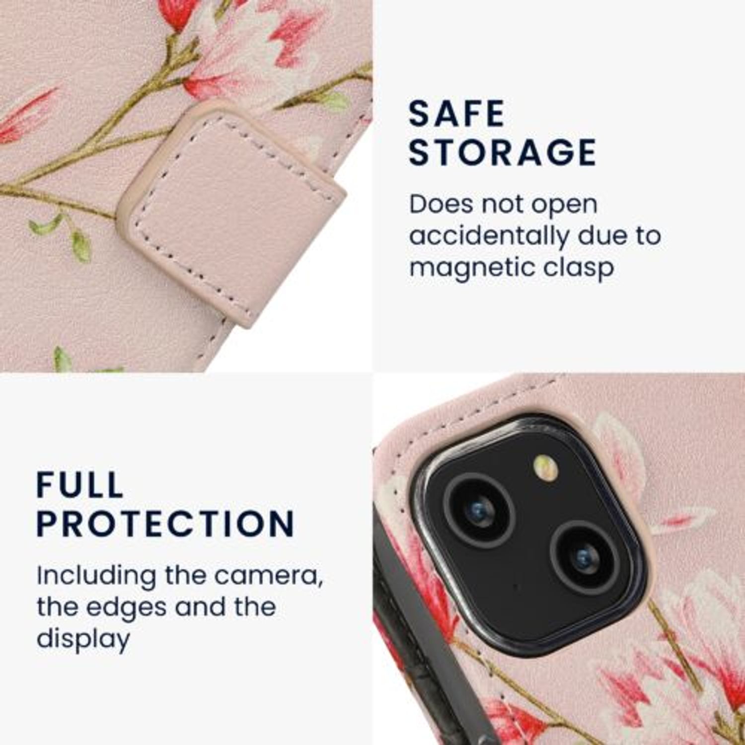 Husa Kwmobile pentru Apple iPhone 14, Piele ecologica, Multicolor, 59208.02 fotografia produsului View 5 L