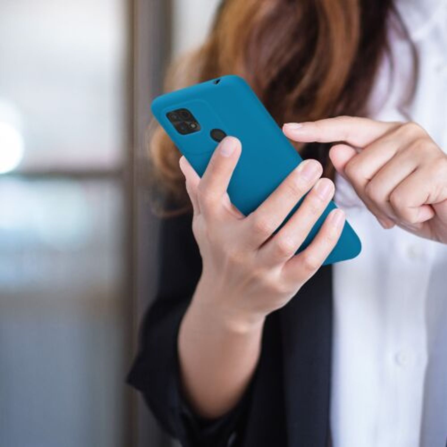 Husa Kwmobile pentru Xiaomi Redmi 10C, Silicon, Albastru, 59231.224 fotografia produsului View 8 L
