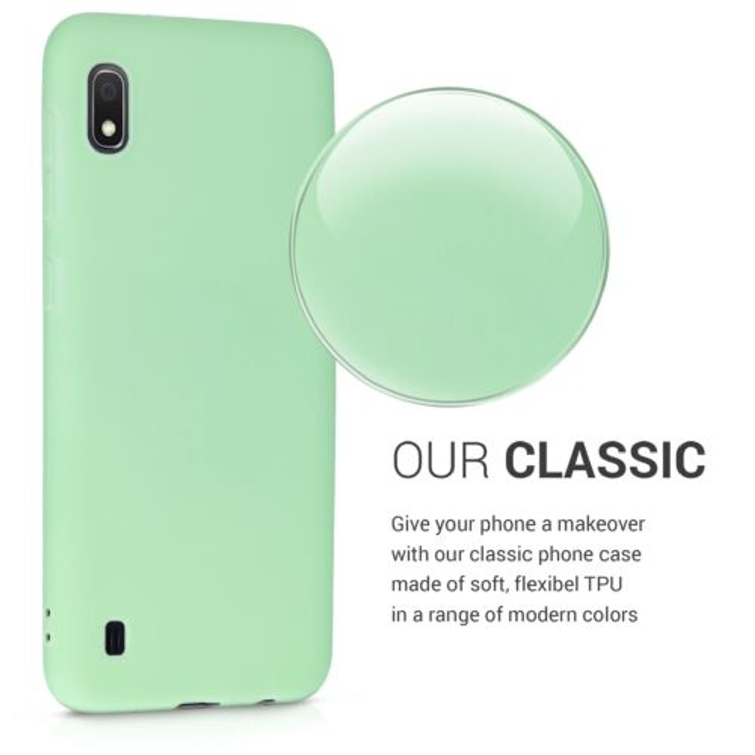 Husa pentru Samsung Galaxy A10, Silicon, Verde, 49814.50 fotografia produsului View 4 L