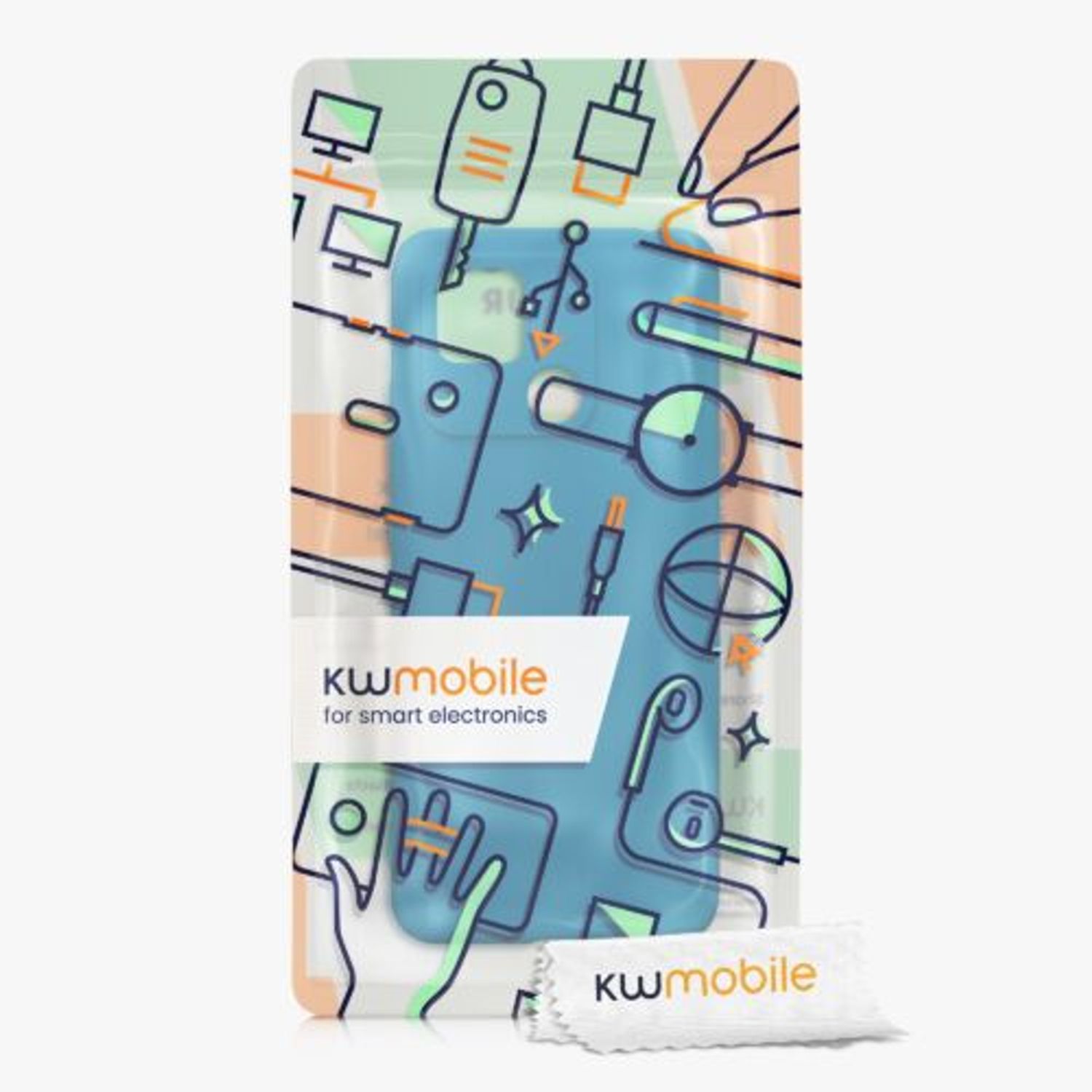 Husa Kwmobile pentru Xiaomi Redmi 10C, Silicon, Albastru, 59231.224 fotografia produsului View 5 L