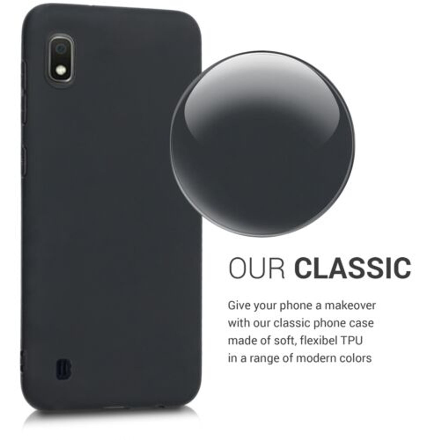 Husa pentru Samsung Galaxy A10, Silicon, Negru, 49814.47 fotografia produsului View 4 L