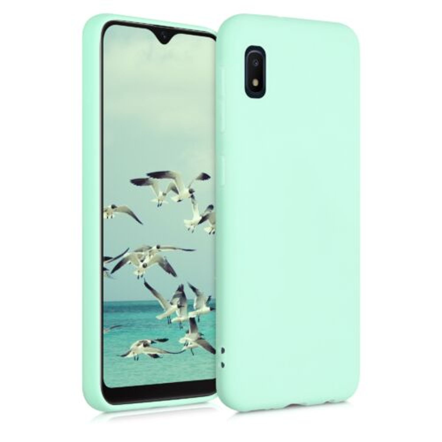 Husa pentru Samsung Galaxy A10e, Silicon, Verde, 51657.50 fotografia produsului