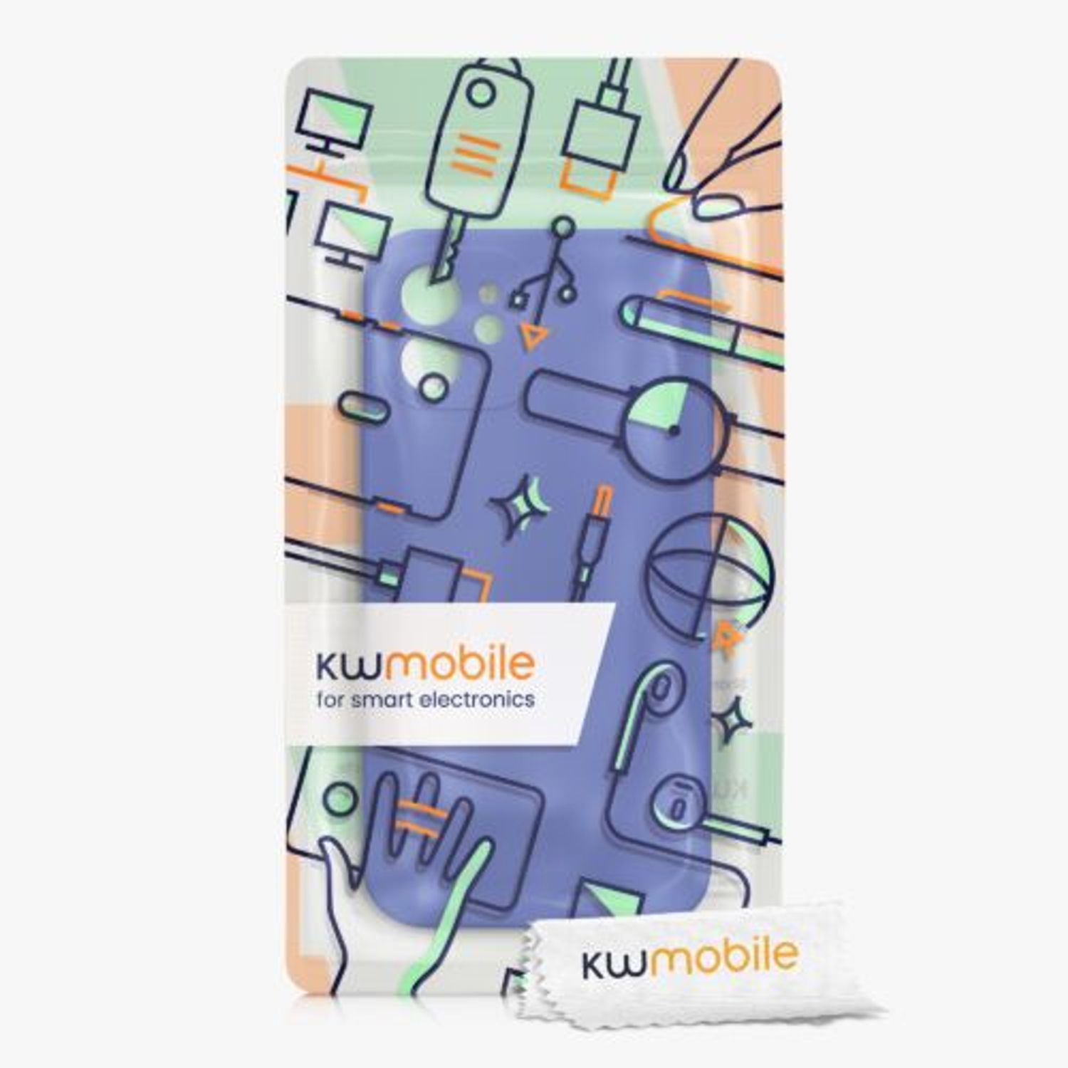 Husa Kwmobile pentru Apple iPhone 12/iPhone 12 Pro, Silicon, Albastru, 59351.134 fotografia produsului View 7 L