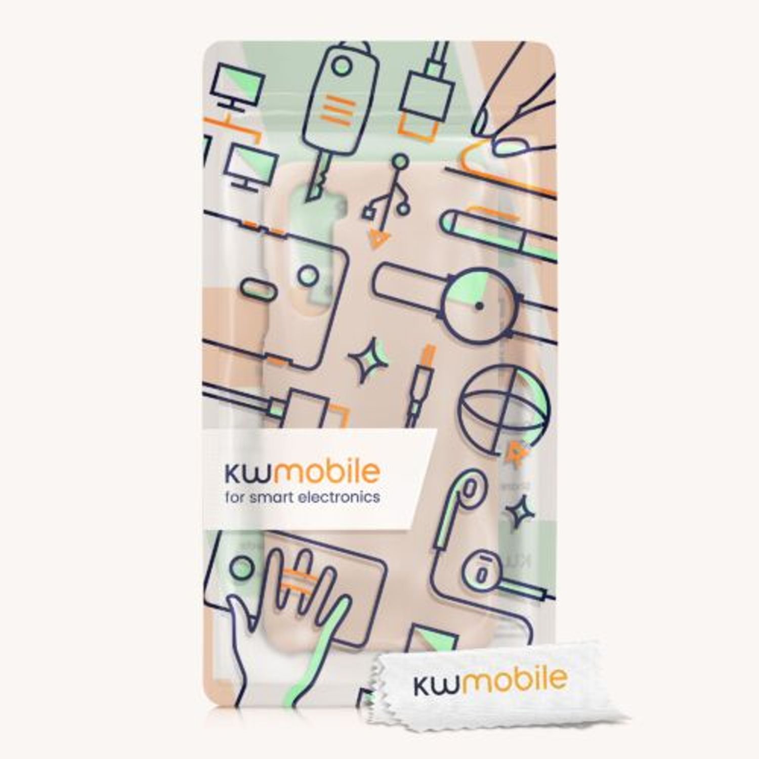 Husa Kwmobile pentru OnePlus Nord, Silicon, Crem, 51871.225 fotografia produsului View 6 L