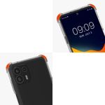 Husa Kwmobile pentru Motorola Edge 20 Lite, Silicon, Transparent/Auriu, 59573.21 fotografia produsului View 8 S