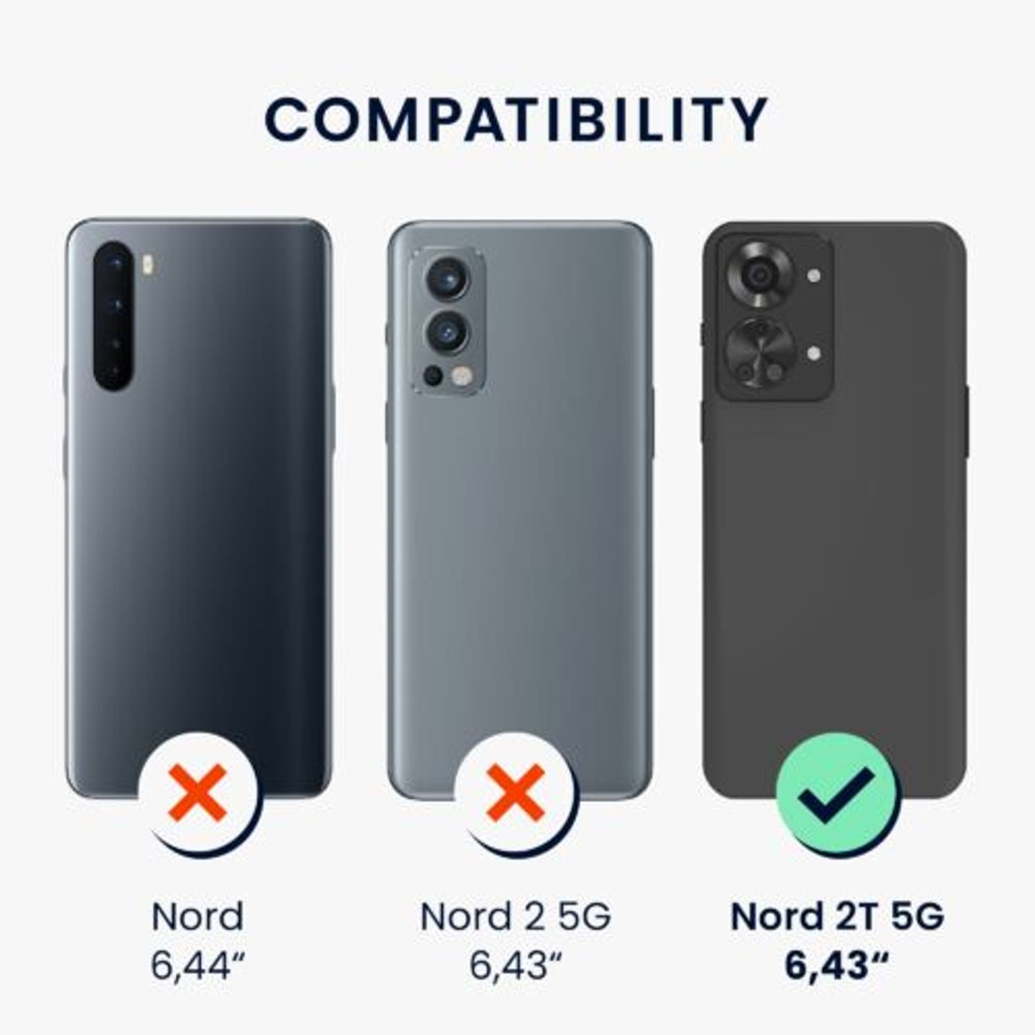Husa Kwmobile pentru OnePlus Nord 2T, Silicon, Multicolor, 59565.02 fotografia produsului View 5 L