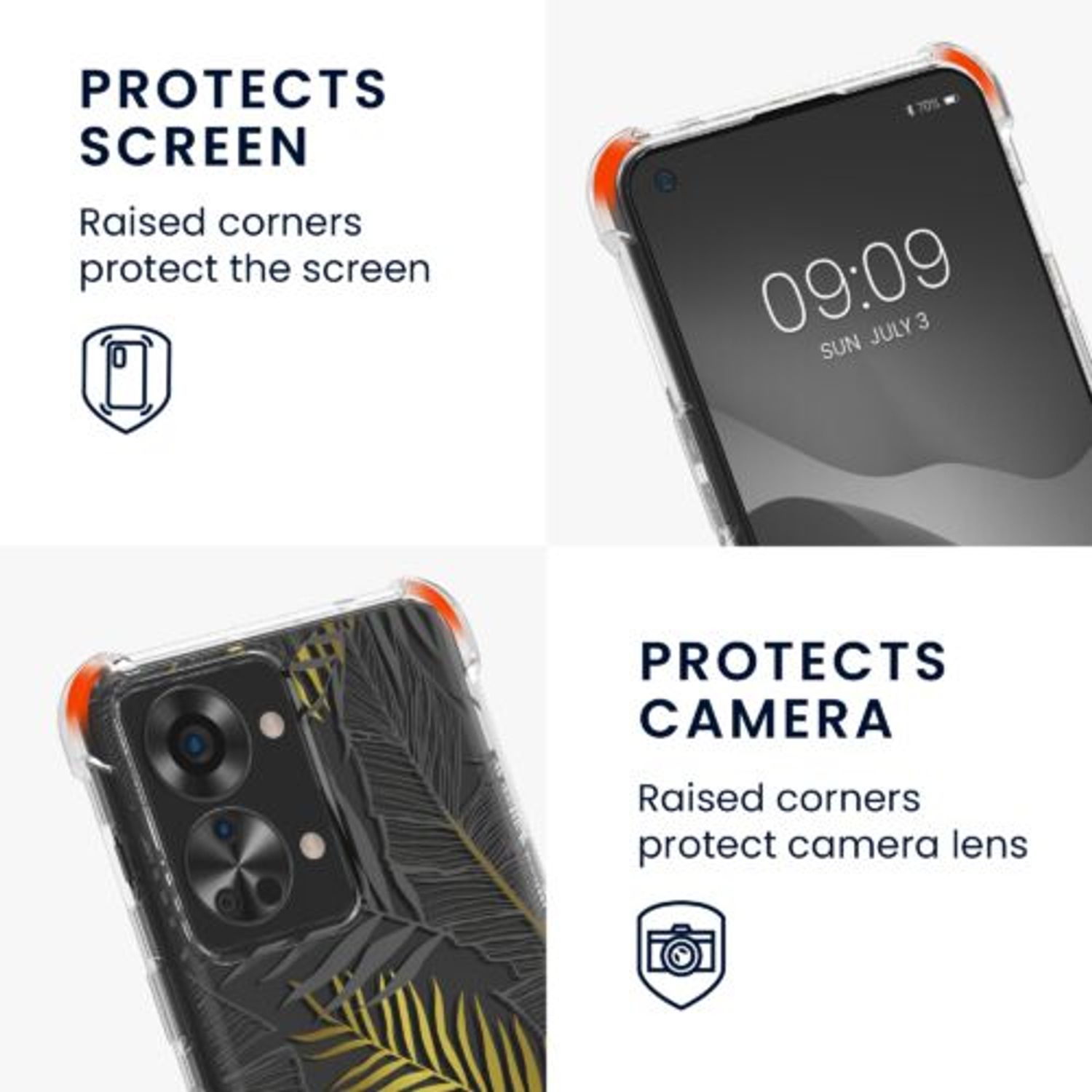 Husa Kwmobile pentru OnePlus Nord 2T, Silicon, Multicolor, 59565.02 fotografia produsului View 3 L