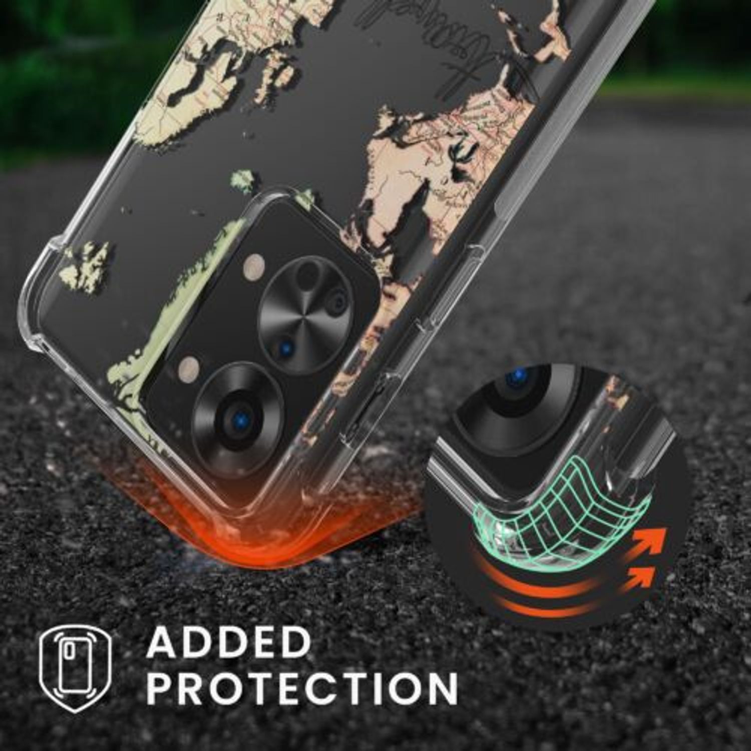 Husa Kwmobile pentru OnePlus Nord 2T, Silicon, Multicolor, 59565.01 fotografia produsului View 2 L