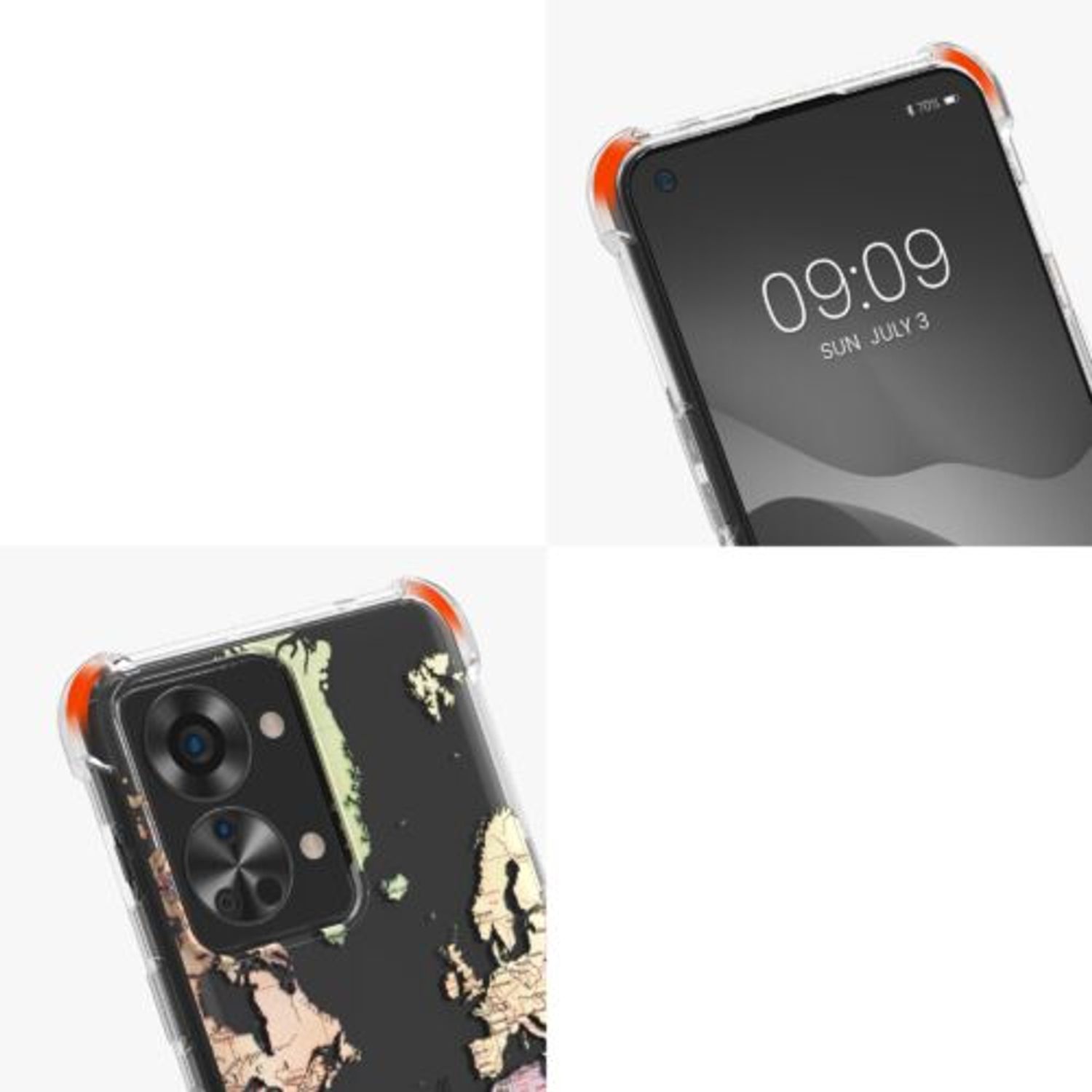 Husa Kwmobile pentru OnePlus Nord 2T, Silicon, Multicolor, 59565.01 fotografia produsului View 8 L