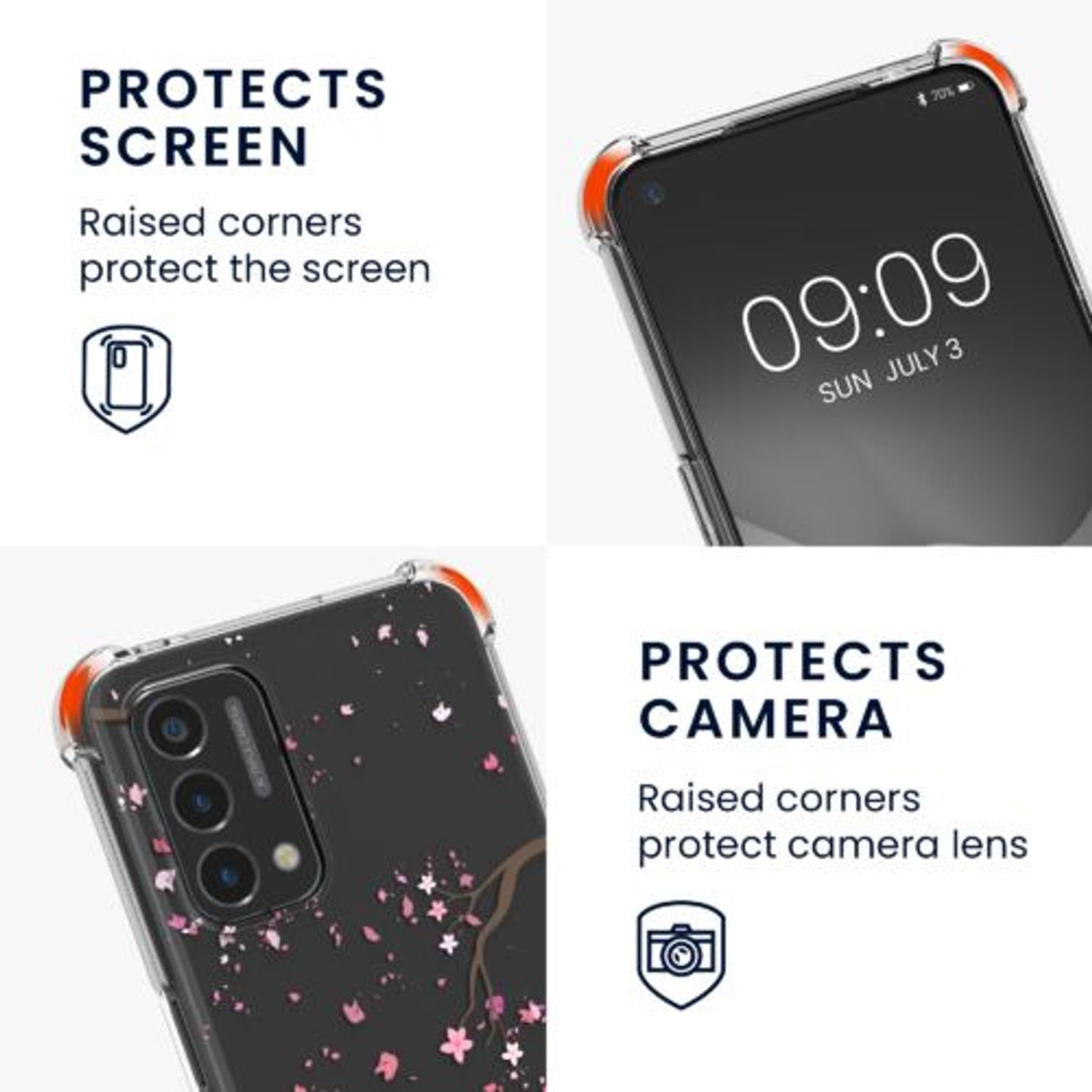 Husa Kwmobile pentru OnePlus Nord N200 5G, Silicon, Multicolor, 59569.01 fotografia produsului View 3 L