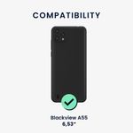 Husa Kwmobile pentru Blackview A55, Silicon, Negru, 59616.47 fotografia produsului View 5 S